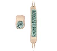 Toyvian Guantes Exfoliantes para Baño 2 Piezas, Toalla para Tirar Hacia Atrás, Depurador de Espalda Doble Cara, Poliéster y Algodón, Adecuado para Exfoliación Diaria y Color Aleatorio