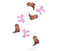 Toyvian Guirnalda Colgante Vaquera 5 Piezas Lazos Marrones y Botas de Papel Resistente para Decoración Temática del Oeste Fiestas Shower y Revelación de Género