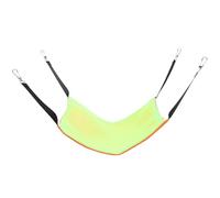 Toyvian Hamaca para Gatos Colgante Doble Cara Transpirable, Tamaño M, Red Resistente, Colores Verde Fluorescente y Naranja, Cama Suspendida para Jaula, Suministros para Mascotas Pequeños