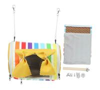 Toyvian Hamaca para Loros Cama Colgante Refugio para Pájaros Pequeña Tela Resistente Color Arcoíris Uso Interior para Aves Pequeñas como Periquitos y Canarios