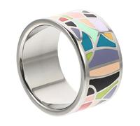 Toyvian Hebilla de Bufanda de Acero de Titanio Elegante y Creativa para Mujer, Anillo para Pañuelo y Chal, Accesorio de Moda para Cuello, Diseño Esmaltado Multicolor, 1 Pieza