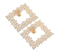 Toyvian Hebilla de Zapatos de Boda Desmontable Cristales de Aleación Dorada para Tacones Altos, Ligera y Elegante para Fiestas y Banquetes