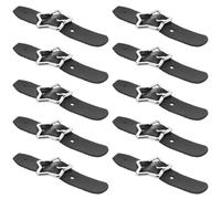 Toyvian Hebillas de Cinturón de Cinco Puntas para Decoración de Zapatos, 10 Piezas de Accesorios DIY en Cuero Sintético para Mujer en Estilo Punk