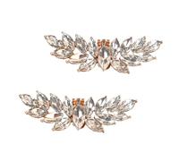Toyvian Hebillas Desmontables para Zapatos de Novia Adornos de Cristal Brillantes Clips Decorativos de Aleación Gemas 2 Piezas para Bodas y Eventos Elegantes
