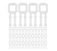Toyvian Hebillas para Flejado de Cajas 100 Unidades Clips de Cierre de Polipropileno 64 MM para Embalaje Manual en Almacenes y Logística
