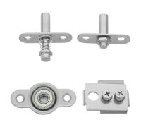 Toyvian Herrajes para Puertas Plegables de Acero Inoxidable, Plata, Funcionamiento Silencioso, Optimización de Espacio, Redondos y Cuadrados, para Dormitorios y Hogar
