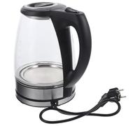 Toyvian Hervidor Eléctrico de Vidrio 17L Modelo 688 Apagado Automático Protección contra Ebullición en Seco Base de Acero Inoxidable y Asa Negra para Cocina Doméstica