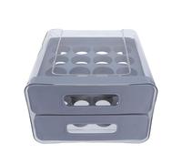 Toyvian Huevera para Refrigerador de Plástico Transparente 32 Compartimentos Bandeja Apilable y Base Antideslizante para Almacenamiento Seguro de Huevos Frescos Cocina y Picnic