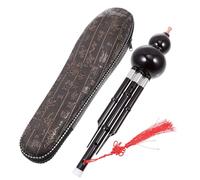 Toyvian Hulusi Étnico Chino en Clave C, Instrumento de Viento Profesional de Resina y Cobre Blanco, Estuche Rígido para Principiantes, Flauta de Cucurbitáceas Portátil Color Aleatorio