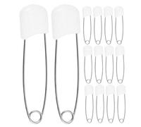 Toyvian Imperdibles Grandes para Pañales de Tela 30 Piezas Pinzas de Seguridad de Aleación de Zinc y Polipropileno Ligeras y Prácticas para Bebés y Cambio Rápido de Pañales