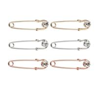 Toyvian Imperdibles para Ropa 6 Piezas Gemas de Imitación Broches Cintura Colores y Accesorios Decorativos para Vestidos y Alfileres de Sujeción Versátiles