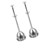 Toyvian Infusor de Té de Acero Inoxidable 2 Piezas Diseño Extensible y Malla Fina para Hojas de Té, Filtro Versátil y Duradero para Infusión