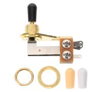 Toyvian Interruptor Selector Tapas de Plástico Dorado de Guitarra Eléctrica Tipo L Diseño Ergonómico y Operación Estable Estudio para Músicos