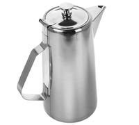 Toyvian Jarra de Acero Inoxidable Reforzado 2L con Tapa Plana Hervidor de Agua Fría y Zumos Contenedor Grande para Té Frío Adecuado para Hogar Oficina y Eventos Sociales