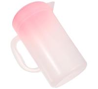 Toyvian Jarra de Agua Grande Capacidad con Tapa Hermética Resistente al Calor y Frío Recipiente de Plástico para Bebidas Caseras Jarra para Jugo y Té Tetera Doméstica Rosa Reutilizable