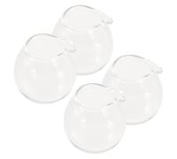 Toyvian Jarra de Leche de Vidrio Mini 20 Ml 4 Unidades Recipiente Transparente para Crema y Salsa Dispensador Multipropósito Adecuado para Café Miel y Uso en Cocina y Mesa