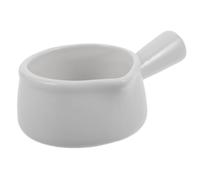 Toyvian Jarra de Leche Pequeña de Cerámica de Color Blanco con Asa Ergonómica de 60ml, Taza Práctica Multiuso para Restaurante y Fiestas