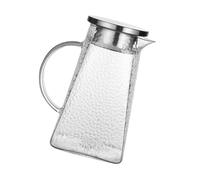 Toyvian Jarra de Vidrio con Tapa Diseño Martillado Tetera Resistente y Hermética para Agua Fría para Hogar Oficina y Hotel Almacenamiento Seguro y Elegante de Bebidas