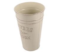 Toyvian Jarrón de Hierro Forjado Vintage sin Asa 25 Cm Alto, Cubo Ovalado Metálico para Flores y Arreglos Decorativos Rústicos en Comedor, Sala o Jardín, Florero Único para Exhibición