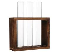 Toyvian Jarrón Maceta Sencilla y Elegante para Plantas Hidropónicas de Tubo de Ensayo de Vidrio Crecimiento Visible de Raíces y Nivel de Agua para Escritorio
