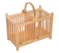 Toyvian Jaula de Madera para Pequeños Animales con Asa Transporte Seguro y Práctico para Hámsters Grillos y Reptiles Hábitat Decorativo y Fácil Limpieza