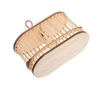 Toyvian Jaula Doble De Madera para Grillos y Pequeña Ligera y Portátil para Observar Insectos y Almacenar Bichos Casa Aire