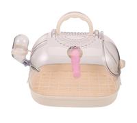 Toyvian Jaula para Pájaros Portátil Transparente con Perchero Cierre Seguro y Bandeja Extraíble para Periquitos Pequeños y Aves Exóticas Exteriores