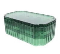 Toyvian Joyero de 3 Capas Apilable en Acrílico Transparente Color Verde Oscuro Caja Organizadora Multifuncional para Pendientes Anillos y Collares Adecuado para Tocador y