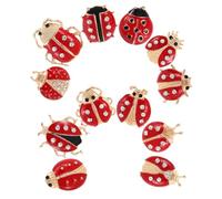 Toyvian Juego de 12 Broches Creativos Pecho, Insectos Caricatura Mariquita y Escarabajo, Broches de Moda para Ropa, Fiesta y Uso Diario, Accesorios Coloridos para Mujer y Niña