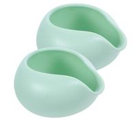 Toyvian Juego de 2 Jarras de Cerámica para Leche y Salsa en Color Verde Claro Diseño Europeo Elegante y Superficie Mate para Uso en Restaurante y Hogar