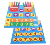 Toyvian Juego de 2 Juguetes matemáticos de Fieltro Hechos a Mano para Aprender números, Contar y Contar, para jardín de Infantes, Juegos de Aprendizaje temprano, Suma y resta.