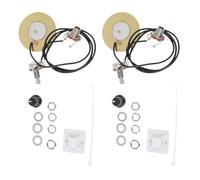 Toyvian Juego de 2 Pastillas Piezoeléctricas Acústicas para Guitarra y Ukelele de 50 MM Transductores Elemento Zumbador para Accesorios de Guitarra Control de Volumen Integrado Kit