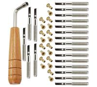 Toyvian Juego de 20 Clavijas para Afinación de Arpa de Lira 20 Clavos de Fijación 1 Llave, Accesorio Profesional para Cuerda de Cítara, Repuesto Duradero para Instrumento Musical, Uso
