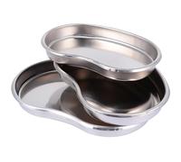 Toyvian Juego de 3 Bandejas Médicas de Acero Inoxidable en Forma de Riñón para Recolección de Fluidos, Sanitarias y Resistentes a Derrames, Ideales para Procedimientos Clínicos