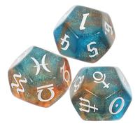 Toyvian Juego de 3 Dados de Acrílico de 12 Caras Bordes Suaves, Accesorios Creativos para Tarot y Fiestas, Ideales para Principiantes y Expertos en Adivinación