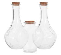 Toyvian Juego de 3 Frascos de Vidrio con Tapa de Corcho en Forma de Corazón para Ceremonia de Arena, Decoración Elegante para Bodas y Luna de Miel