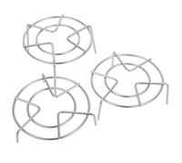 Toyvian Juego de 3 Rejillas de Cocción al Vapor y Salvamanteles de Acero Inoxidable, Soporte Estable Diferentes Alturas, Resistente y Fácil de Limpiar, Accesorios para