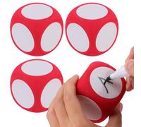 Toyvian - Juego de 4 dedales gigantes de espuma virgen (60 mm, herramienta educativa para la enseñanza de matemáticas en el aula, cubos de juego educativos de seis caras