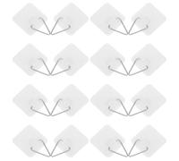 Toyvian Juego de 40 Ganchos Adhesivos Extraíbles Blancos sin Taladro para Colgar Marcos y Platos Tamaño 126 Pulgadas sin Marcas Soporte Fuerte para Decoración de Paredes Lisas en