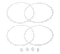 Toyvian Juego de 8 Piezas Juntas de Silicona para Tapa de Caja de Almuerzo 13 Cm con Tapones para Orificio 0,35 Cm, Sellos de Goma Resistentes para Almacenamiento de Alimentos y Loncheras