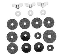 Toyvian Juego de Almohadillas de Fieltro para de Batería Antideslizantes 18 Piezas Accesorios Prácticos Copa de Hi-Hat Fieltros Resistente para Batería