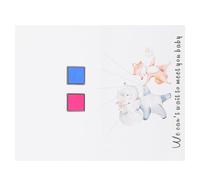 Toyvian Juego de Árbol Huellas Dactilares para Fiesta Revelación de Género Ñiño Kit Decoración 1 Cartel 2 Tintas Azul y Rosa 1 Hoja de Adhesivos Recuerdo Original para Shower