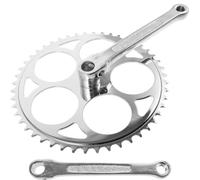 Toyvian Juego de Bielas para Bicicleta de Acero Resistente y Plato Plateado, Equilibrio Entre Rendimiento y Durabilidad para Reparación de Bicicletas