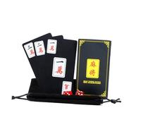 Toyvian Juego de Cartas de Mahjong de Plástico PVC, Mini Tamaño Portátil Buena Resistencia para Bar y Oficina