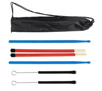 Toyvian Juego de Cepillos para Batería con Alambre de Acero, Baquetas de Arce Duraderas, Mazo Ligero y Bolsa de Almacenamiento, Accesorios de Percusión para Músicos y Estudiantes