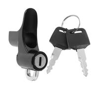 Toyvian Juego de Cerradura Antirrobo para Casco de Motocicleta, Candado de Seguridad Negro Compatible Scooter, Cerradura Fija Compacta y Resistente para Protección en Movilidad