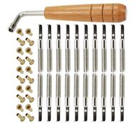 Toyvian Juego de Clavijas y Clavos para Arpa de Lira, 20 Clavijas de Cuerda, 20 Clavos Sólidos y 1 Llave Inglesa, Accesorios Duraderos para Instrumento Musical Profesional, Fijación