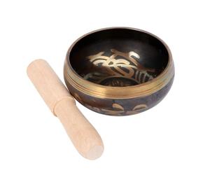 Toyvian Juego de Cuencos de Cobre Set de 1 con Mazo de Madera con Sonido Armónico Varios estilos para Meditación y Relajación en Casa o Viaje para Yoga Varios estilos