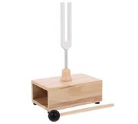 Toyvian Juego de Diapasones 528 Hz de Aleación de Aluminio con Caja de Resonancia de Madera y Martillo Negro Instrumento de Percusión para Meditación Yoga y Sanación Sonora Kit