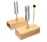 Toyvian Juego De Diapasones De 440hz Instrumento Experimental Acústico Con Base De Madera Diapasones Educativos Para Pruebas De Física Herramienta Para Experimentos De Sonido